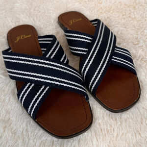 J. Crew navy woven straps flat sandals-7